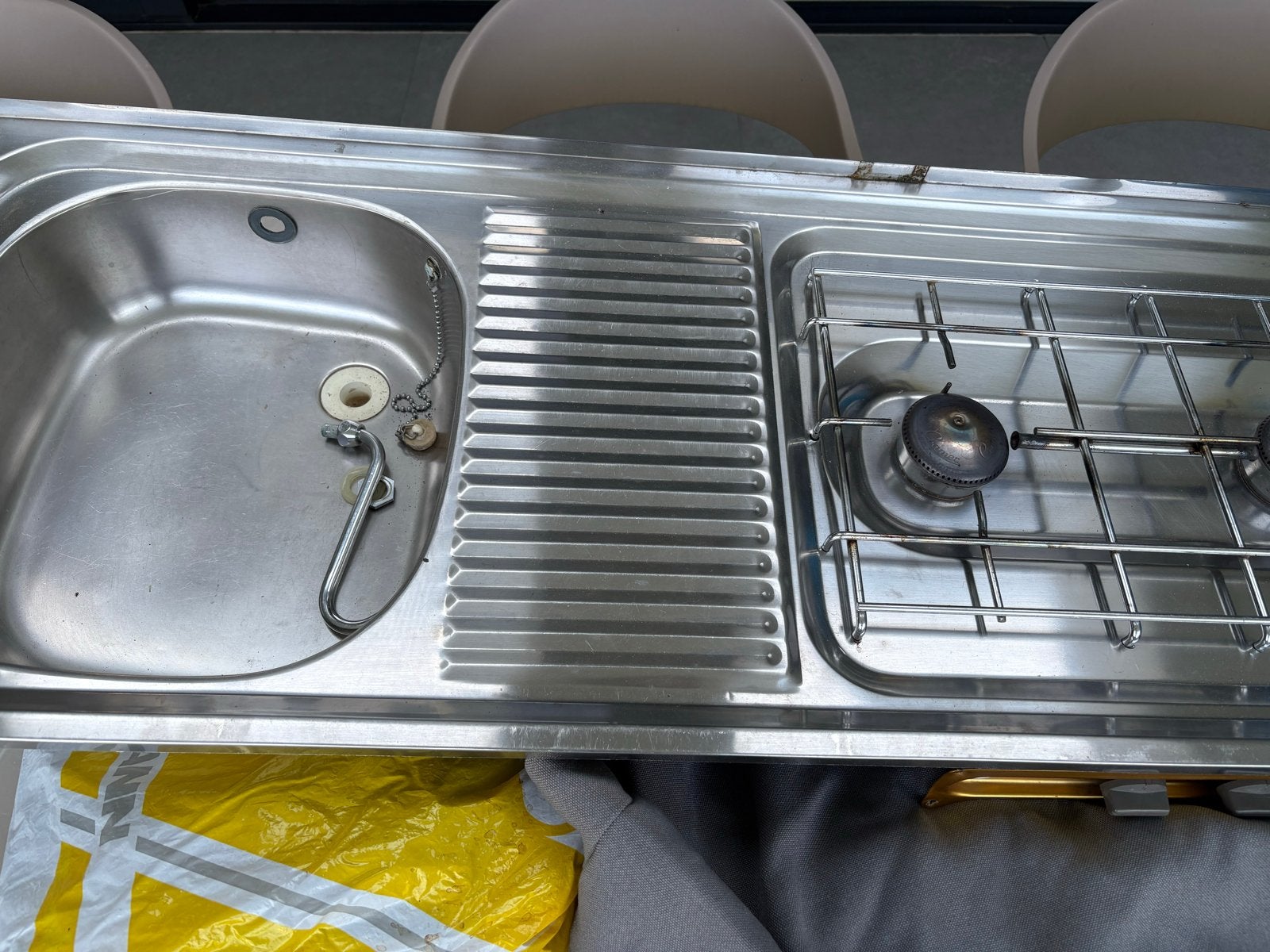 Caravan/Camper Keuken Aanrechtblad met Wasbak en Gasfornuis, Ophalen, Gebruikt
