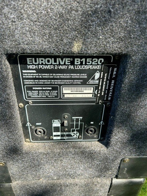 Speakers Behringer B1520, Gebruikt, Overige typen, Ophalen, 150 watt of meer