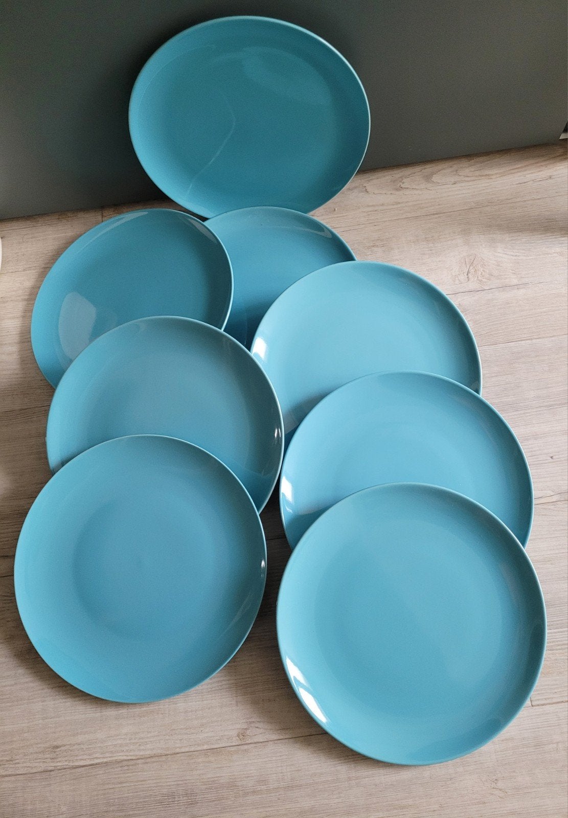 Ikea Fargrik 8 blauwe dinerborden, Huis en Inrichting, Ophalen, IKEA, Zo goed als nieuw, Bord(en)