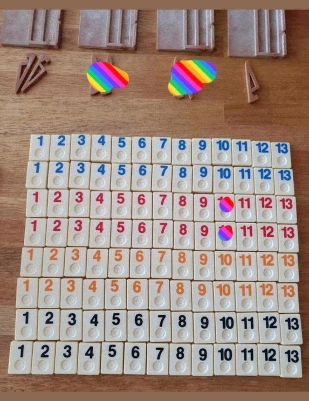 Vintage Miniatuur Rummikub, losse onderdelen te koop, Een of twee spelers, Ophalen of Verzenden, Gebruikt