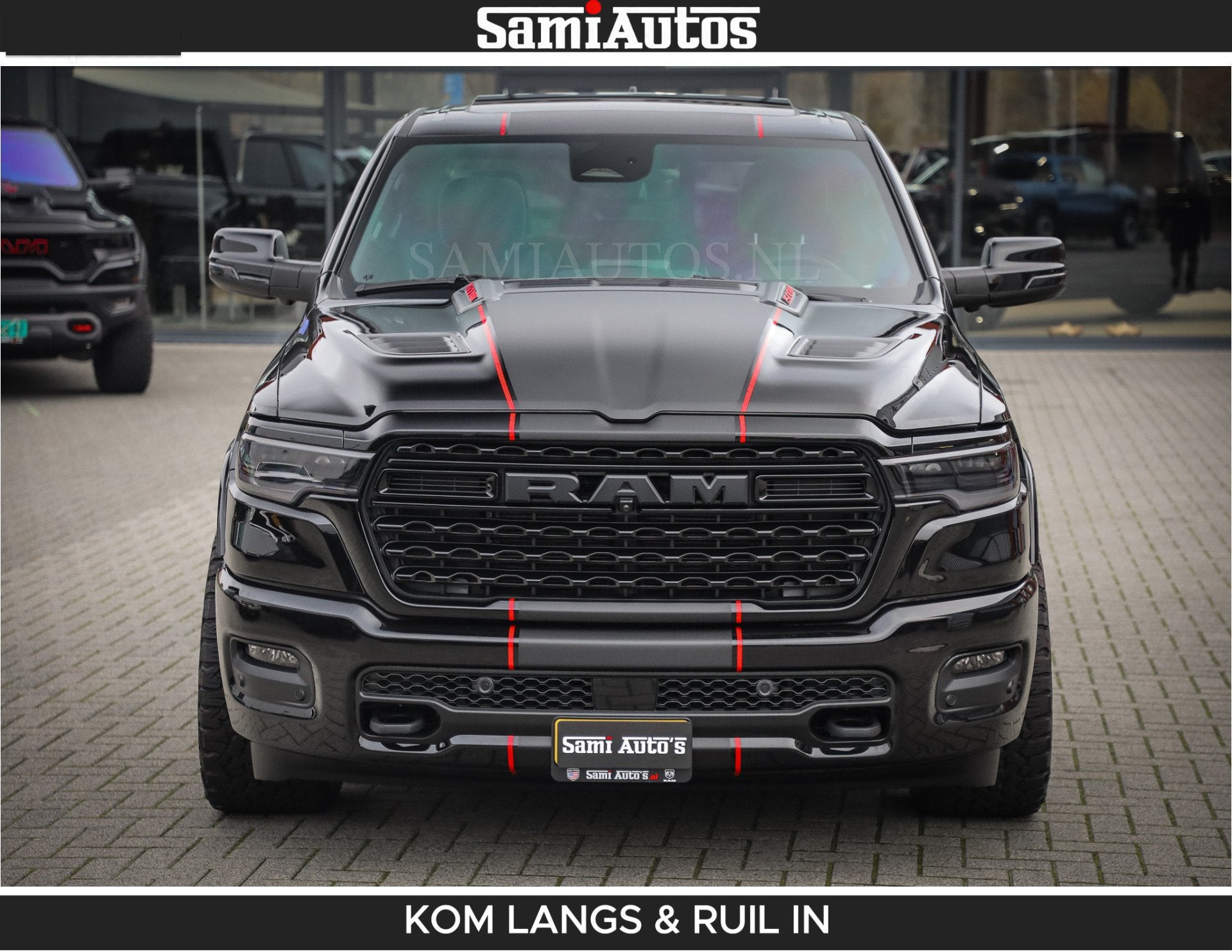 Dodge Ram Limited 540 PK | De Meest Luxe en Volle Pick-Up in, Automaat, Met garantie (alle), Zwart, Leder