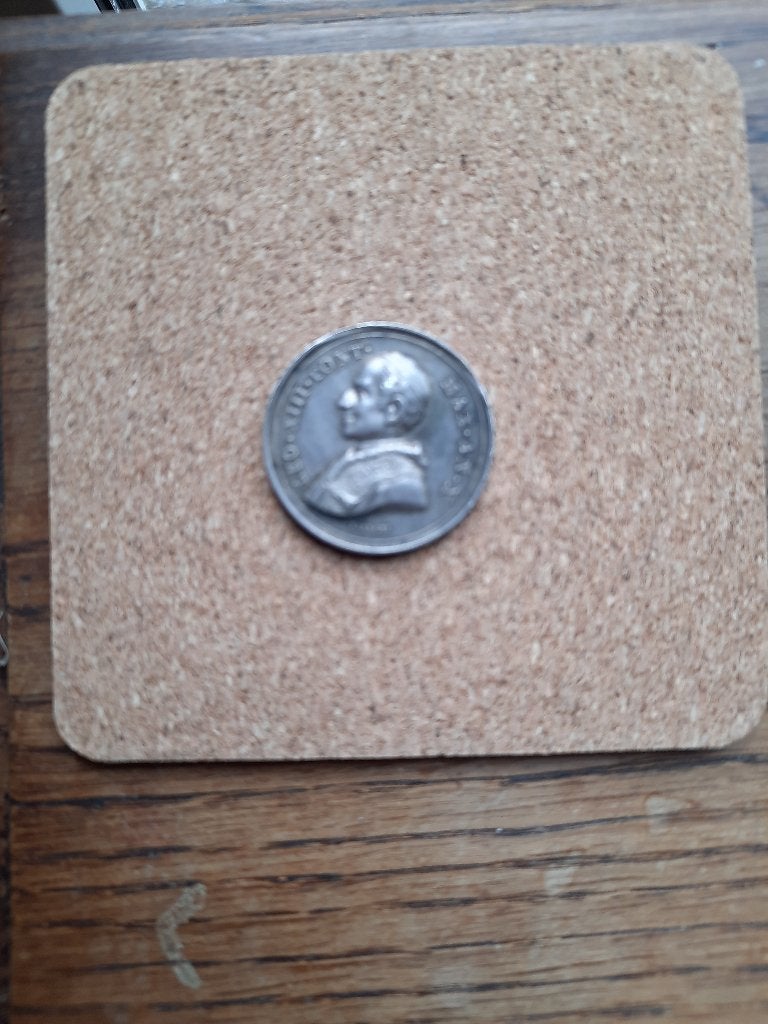 Leo XIII Pont Max . An X zilveren herdenkingsmedaille, Ophalen of Verzenden, Gebruikt