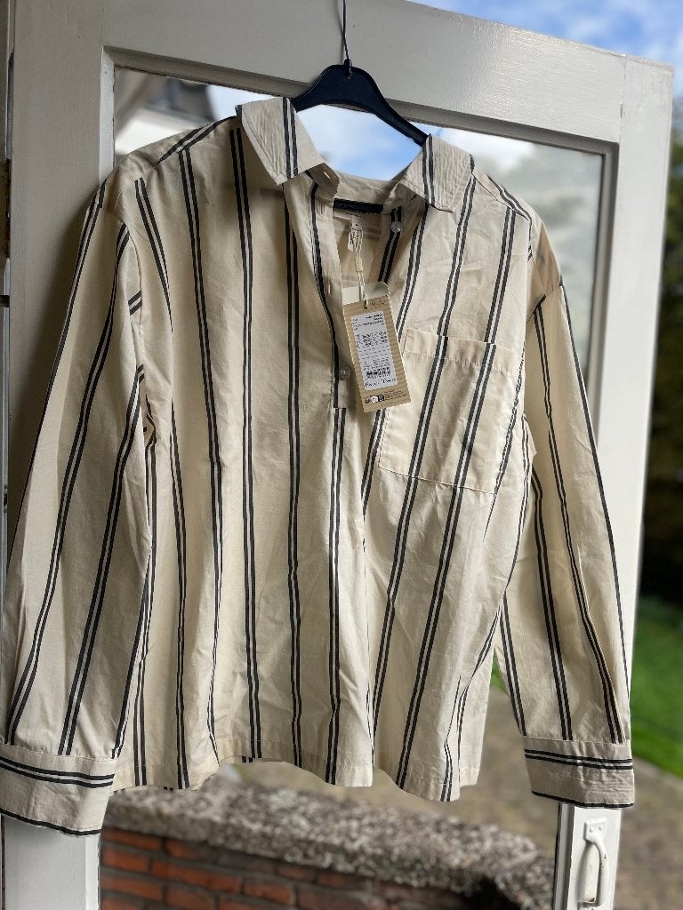 NIEUW Part Two toffe wijde streep blouse mt 40 organic, Maat 38/40 (M), Part Two, Nieuw, Meerkleurig