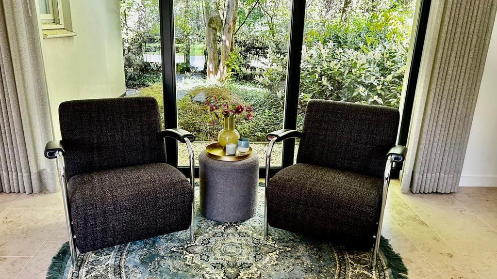 Twee leolux scylla fauteuils. Als nieuw., Modern design, 75 tot 100 cm, Ophalen of Verzenden, Zo goed als nieuw