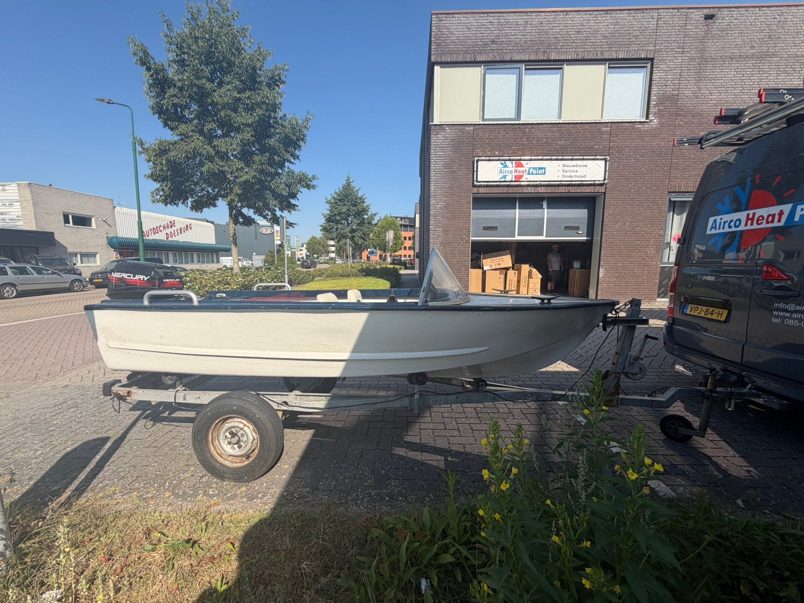 Leuk toer/vis bootje met trailer en Mercury 4stroke 9.9PK, Ophalen of Verzenden, Gebruikt