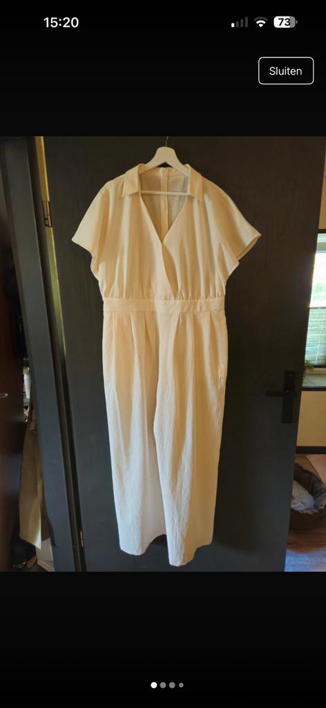 Jumpsuit off white, Verzenden, Zo goed als nieuw, Maat 46/48 (XL) of groter, Wit