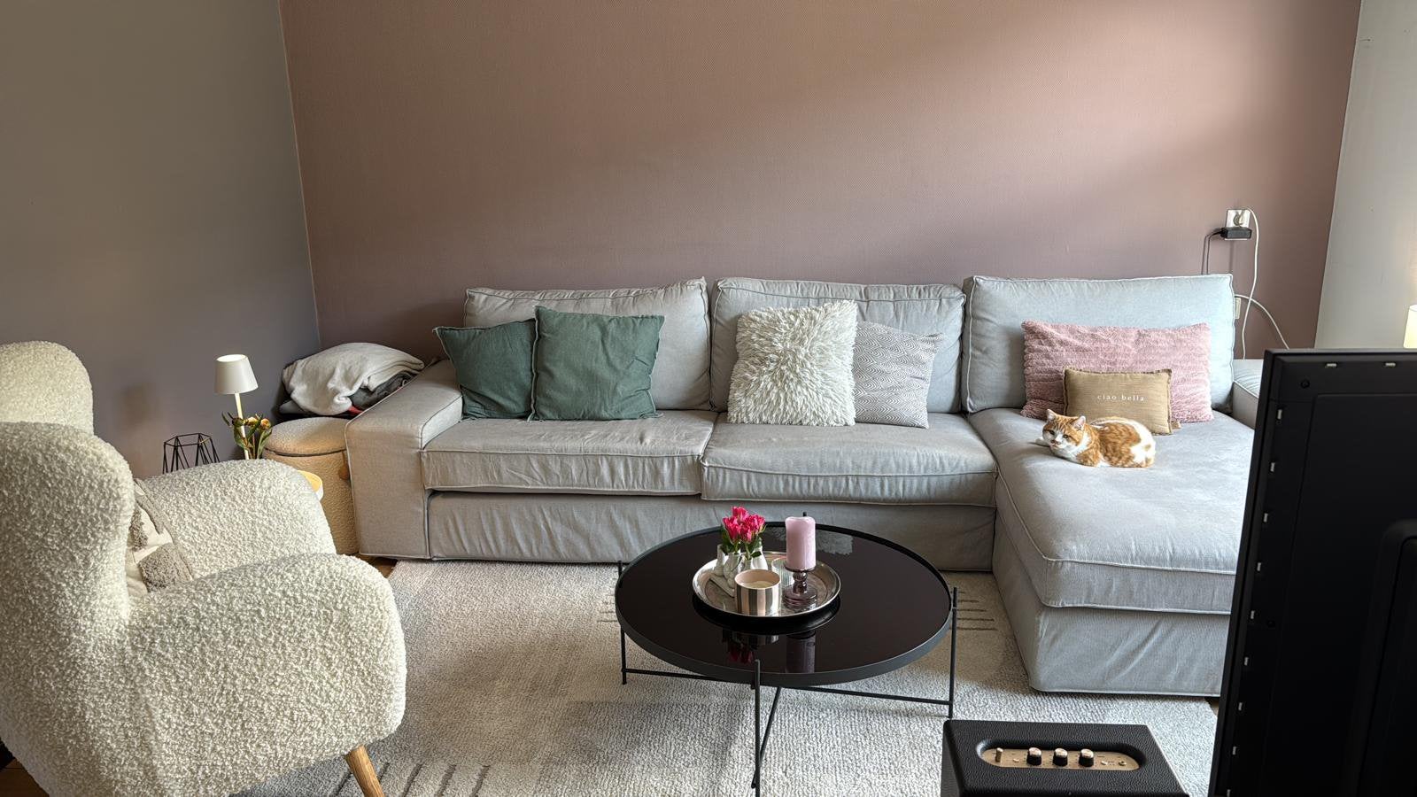 Salon tafel te koop van zuiver. Enkele gebruiks krasjes, Ophalen, Zo goed als nieuw