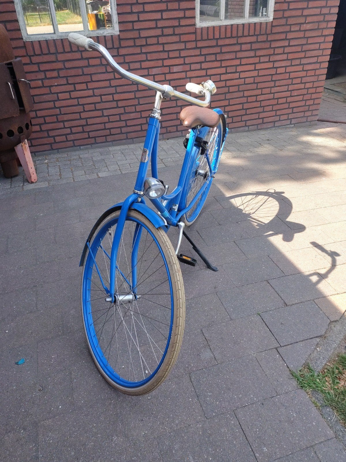 Blauwe damesfiets 28 inch, Overige merken, Terugtraprem, Ophalen of Verzenden, 53 tot 56 cm
