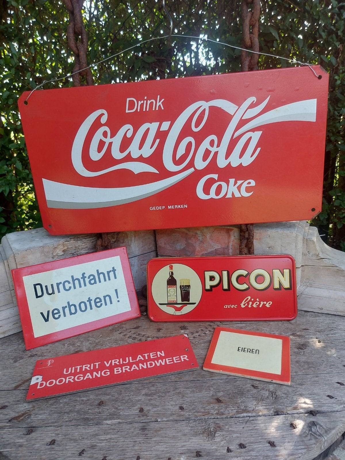 5 x reclamebord voor 99 euro, Ophalen of Verzenden, Reclamebord