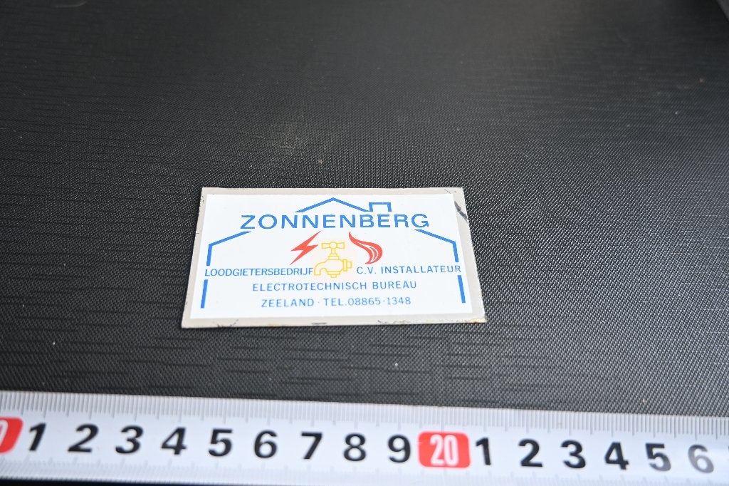 sticker Zeeland ZONNENBERG Loodgietsbedrijf 08865-1348, Ophalen, Zo goed als nieuw