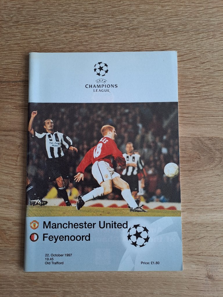 Champions League Programma Manchester United - Feyenoord, Ophalen of Verzenden, Gebruikt, Feyenoord, Boek of Tijdschrift