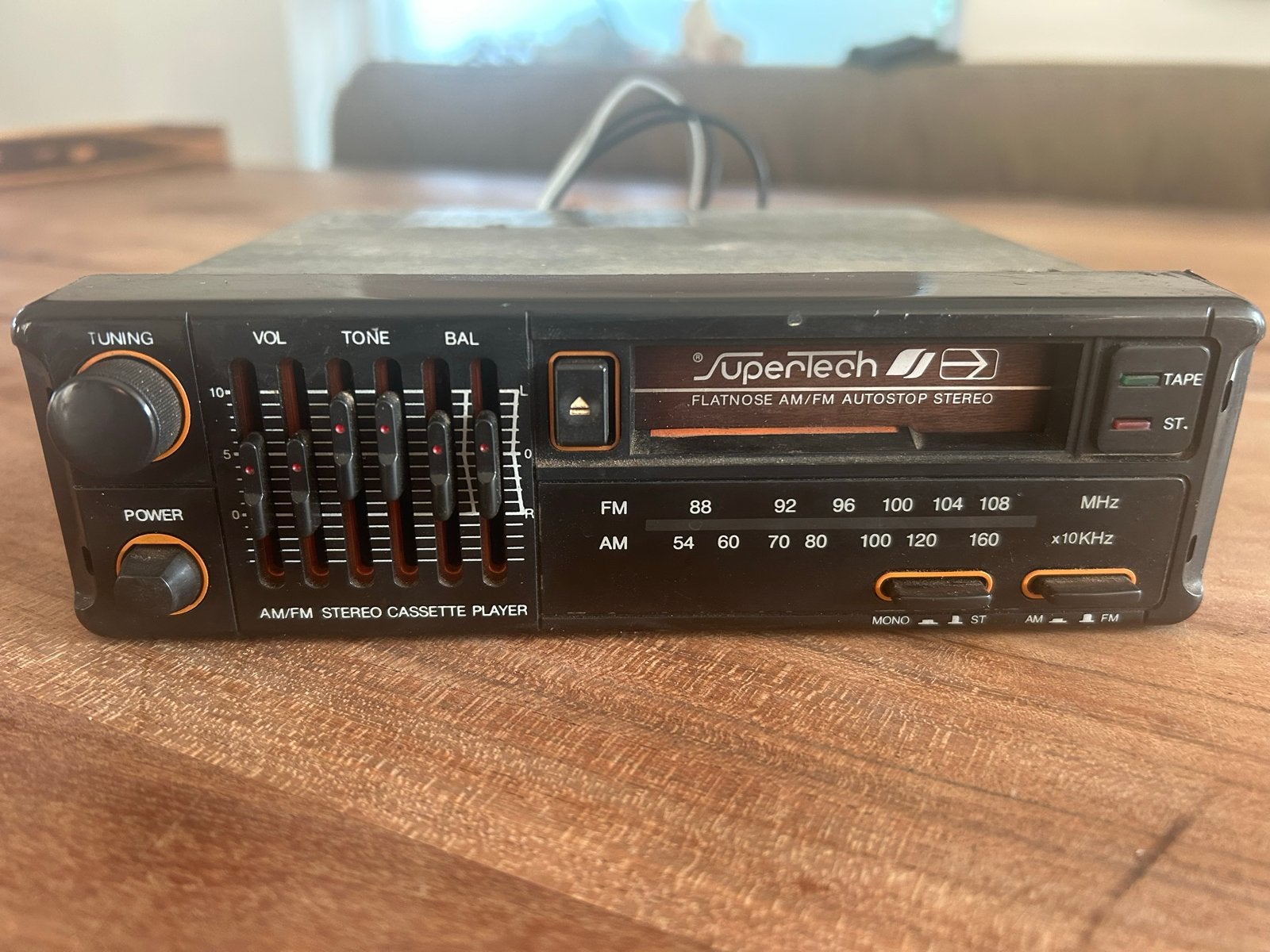 Vintage Supertech ARC-531 Autoradio Cassettespeler, Auto diversen, Ophalen of Verzenden, Gebruikt