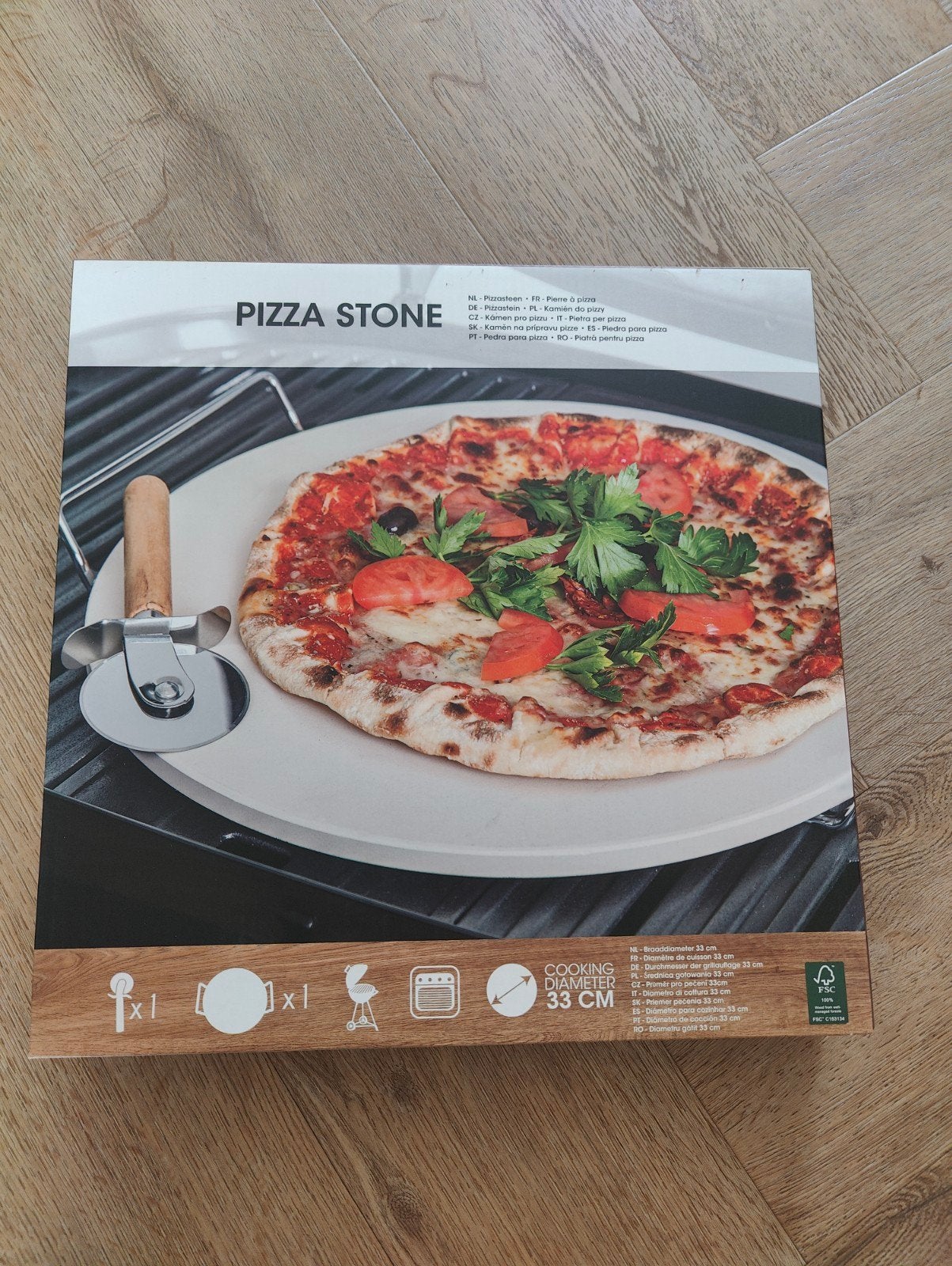 Pizza steen 33cm nog nooit gebruikt, Tuin en Terras, Pizzaovens, Ophalen of Verzenden, Nieuw