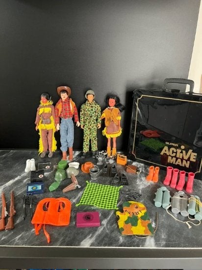 Vintage 1960 Super Active Man action figuren tomfu nekmer, Kinderen en Baby's, Ophalen of Verzenden, Gebruikt
