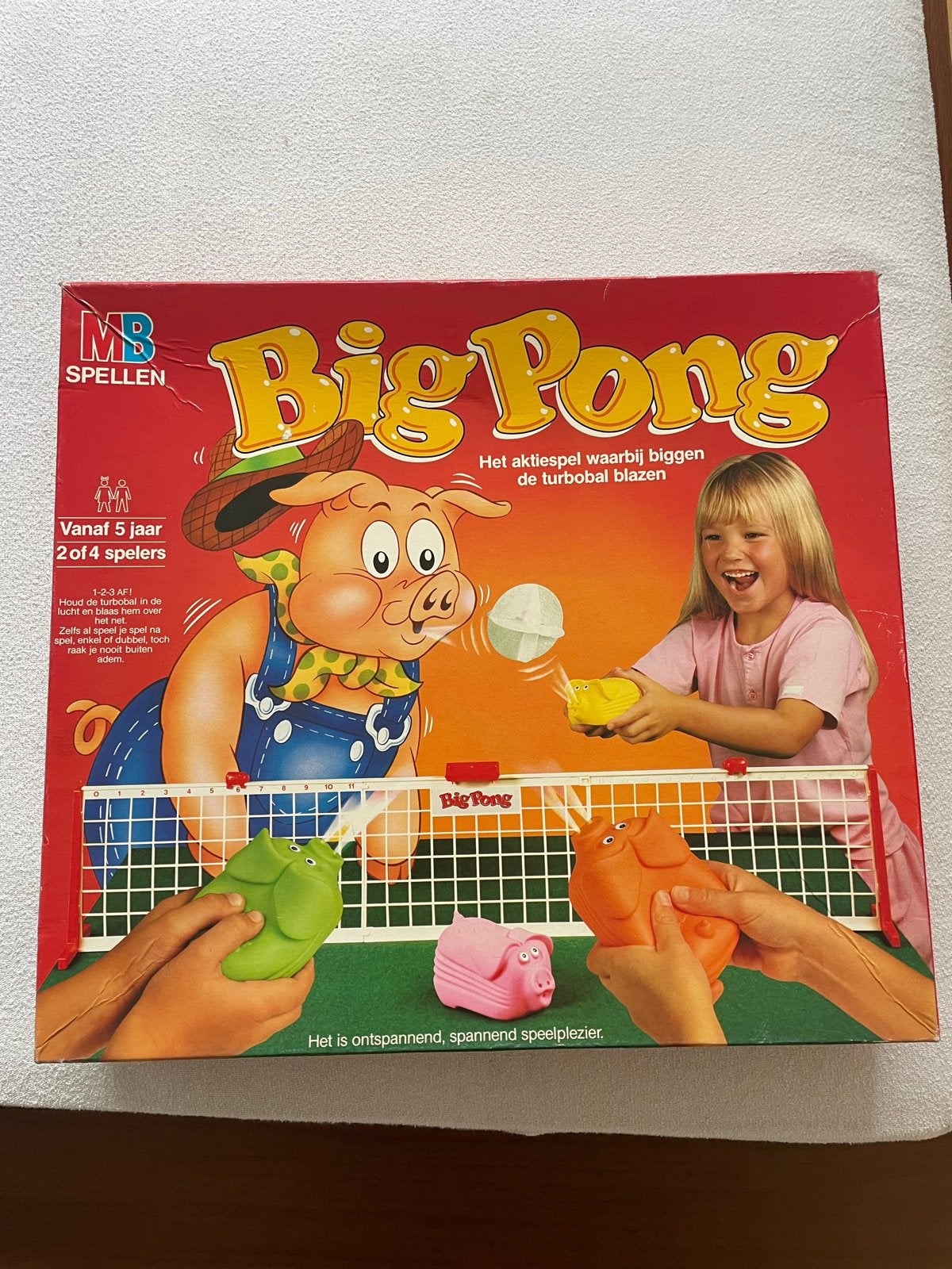ZGAN Vitage Big Pong Spel - Blaas de turbobal over het net!, Een of twee spelers, Ophalen of Verzenden, Zo goed als nieuw