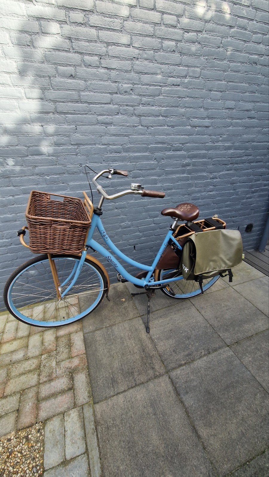 Sparta omafiets met 3 versnellingen, mandje en fietstassen, Fietsen en Brommers, Ophalen, Terugtraprem, Sparta, Gebruikt