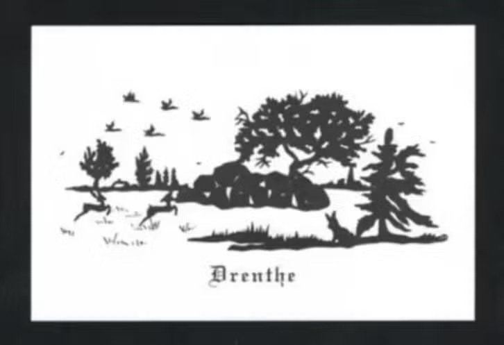 Knipkunst Drenthe Hunebed Ree Gans Haas., Ophalen of Verzenden, 1980 tot heden, Ongelopen, Drenthe