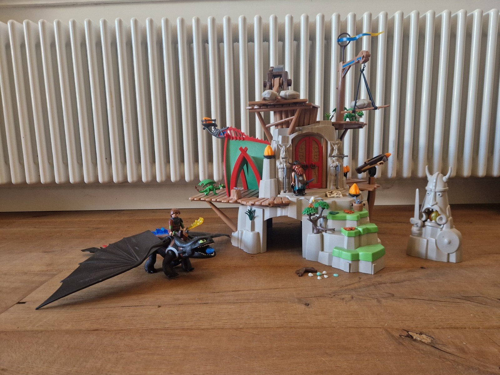 Playmobil 9243 en 9246 Drakenberg en Draak met Licht, Gebruikt, Complete set, Overige typen, Ophalen of Verzenden