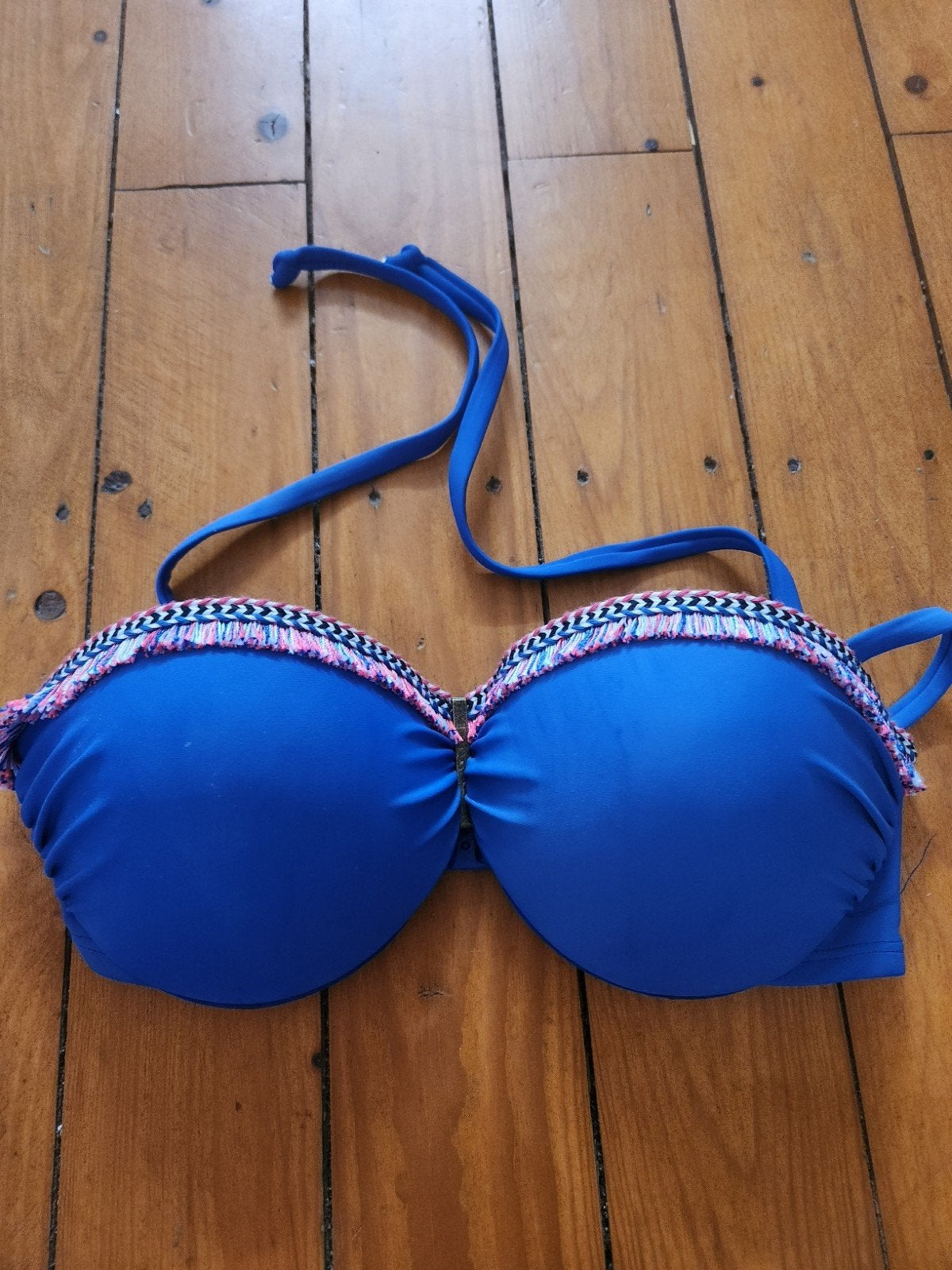 Nieuwe Hunkemöller Bikini Top Push-Up Blauw Maat 70D, Blauw, Nieuw, Ophalen of Verzenden, Bikini