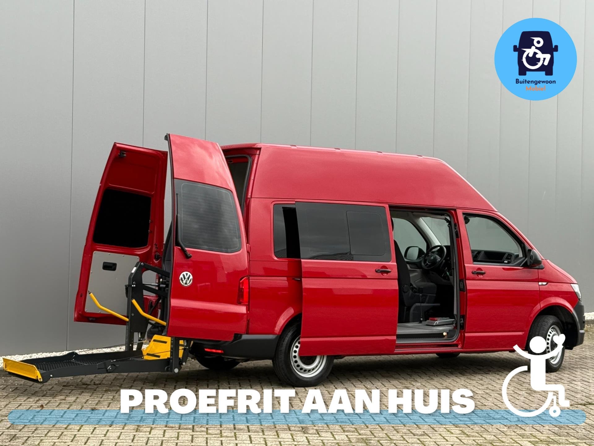 Volkswagen Transporter Rolstoel VOORIN Rolstoelbus (Airco) A, Stof, Gebruikt, Zwart, 4 cilinders
