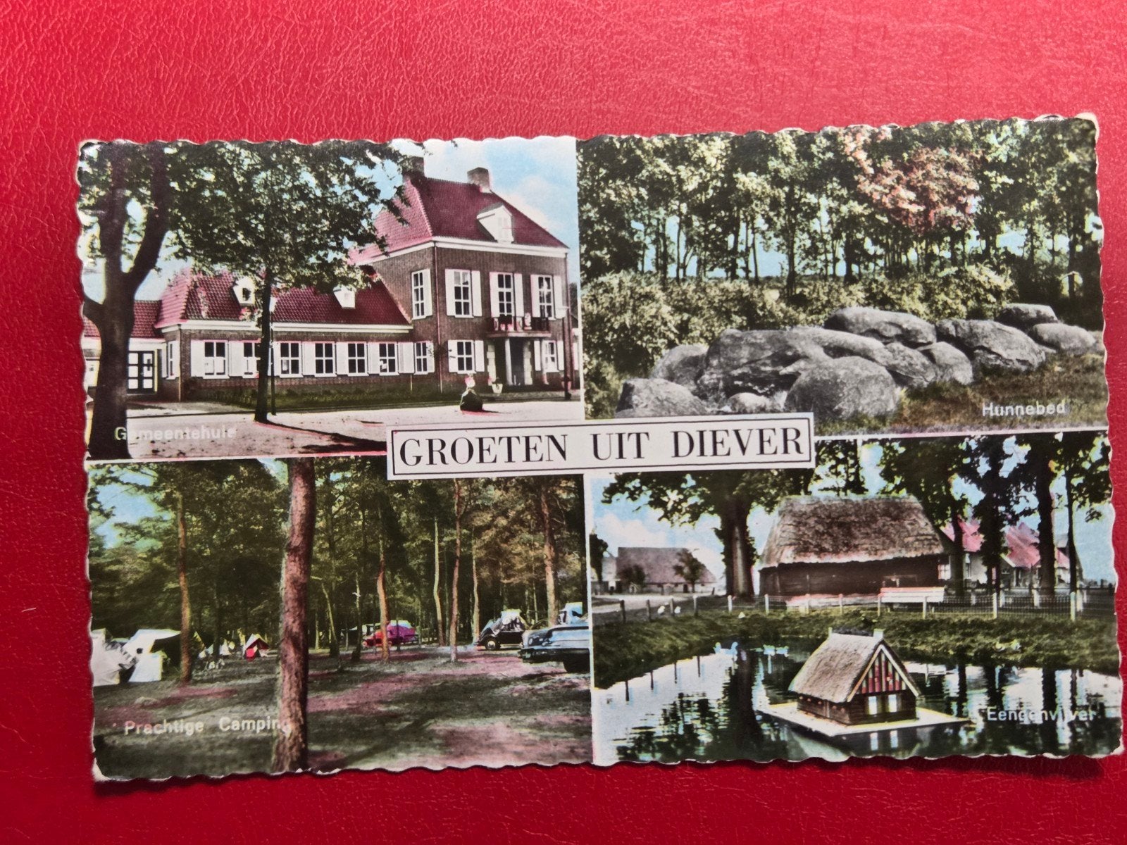 Diever bij Dwingeloo 4-luik met Hunebed, Ophalen of Verzenden, 1940 tot 1960