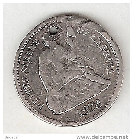 *usa 1/2 dime 1872 km 91 look, Postzegels en Munten, Verzenden, Noord-Amerika, Losse munt