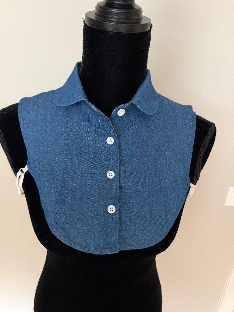blouse kraag blauw spijker look, Kleding | Dames, Ophalen, Zo goed als nieuw, Blauw