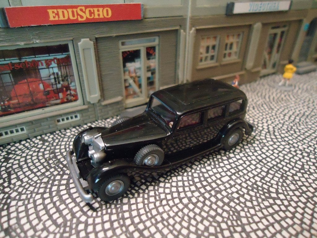 1935/1938 Horch 850 - Wiking zwart met rood interieur, Hobby en Vrije tijd, Ophalen of Verzenden, Nieuw, Auto, Wiking