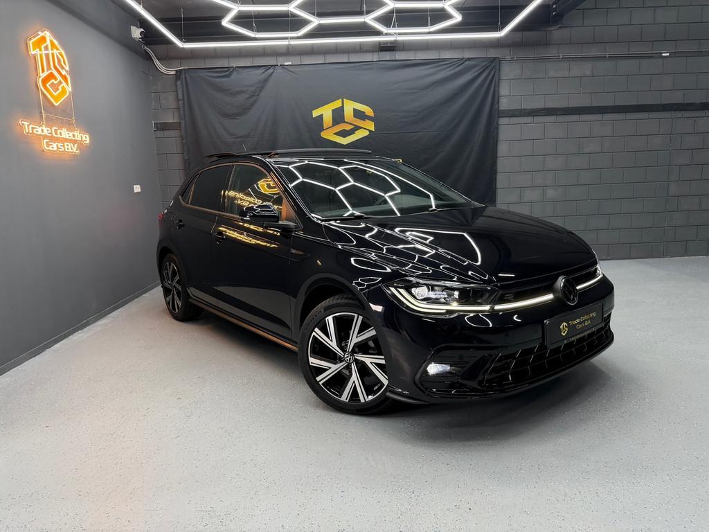 Volkswagen Polo 1.0 TSI 3x R-Line Edition-PANO-Keyless-CAM-A, Stof, 95 pk, Zwart, Origineel Nederlands