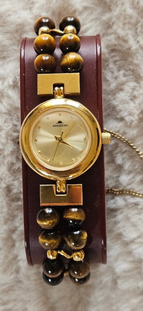 Aggostino Double Vintage Polshorloge., Overige merken, Overige materialen, Polshorloge, Overige materialen