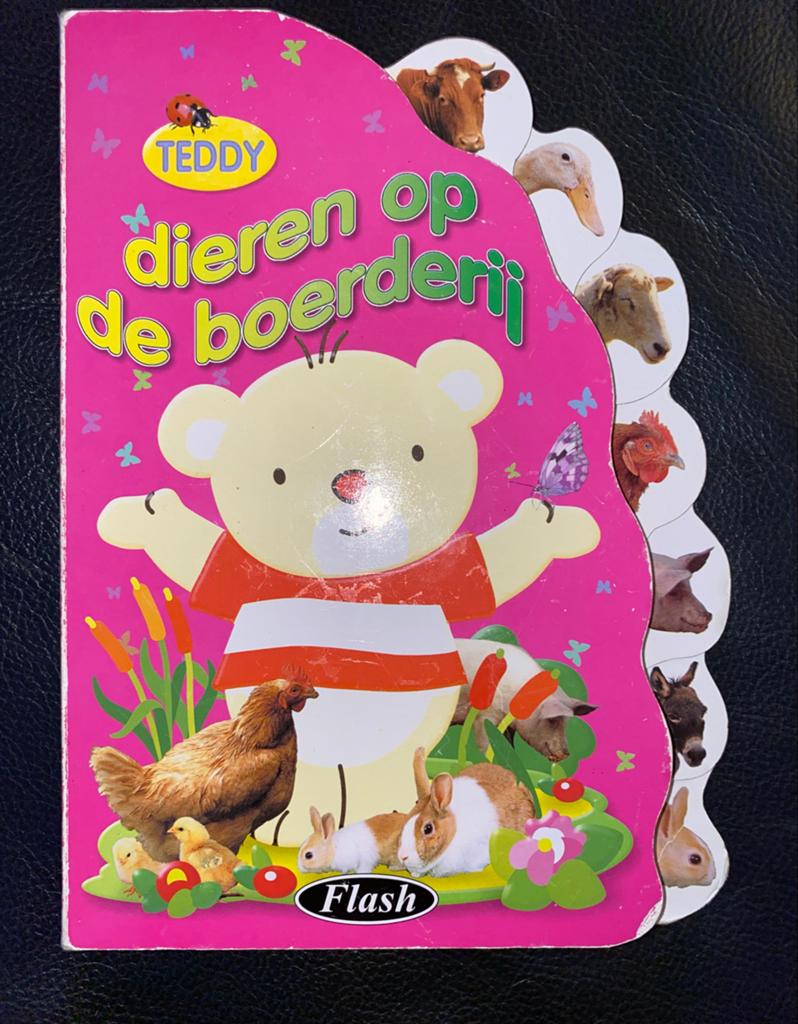 Teddy Dieren op de boerderij - Uitklapboek, Boeken, Ophalen of Verzenden, Zo goed als nieuw, Uitklap-, Voel- of Ontdekboek, 1 tot 2 jaar