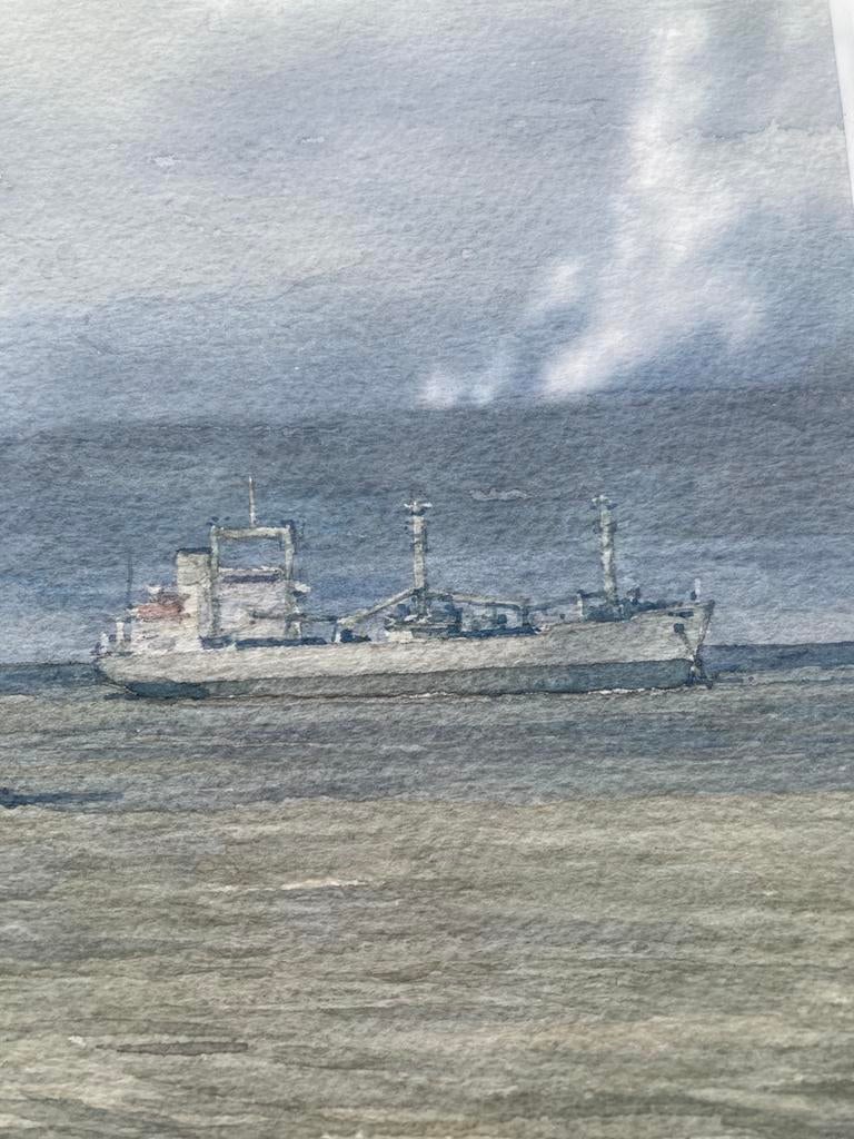 Aquarel Herman Bosboom 1912-1993 m.s. Taurus Houtvaart, Ophalen