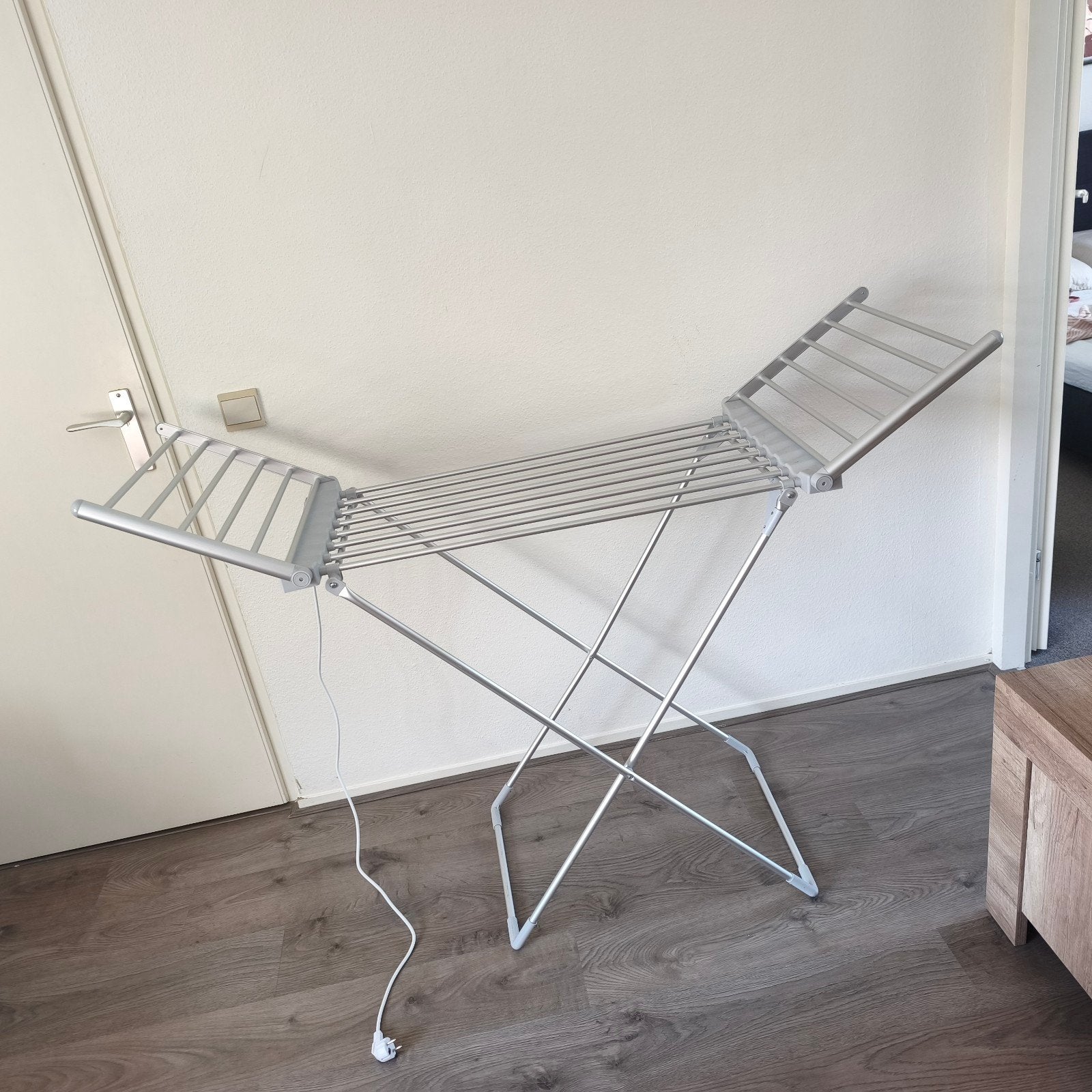 Elektrisch opvouwbaar droogrek 147x54x94cm, Ophalen of Verzenden, Zo goed als nieuw, Wasrek