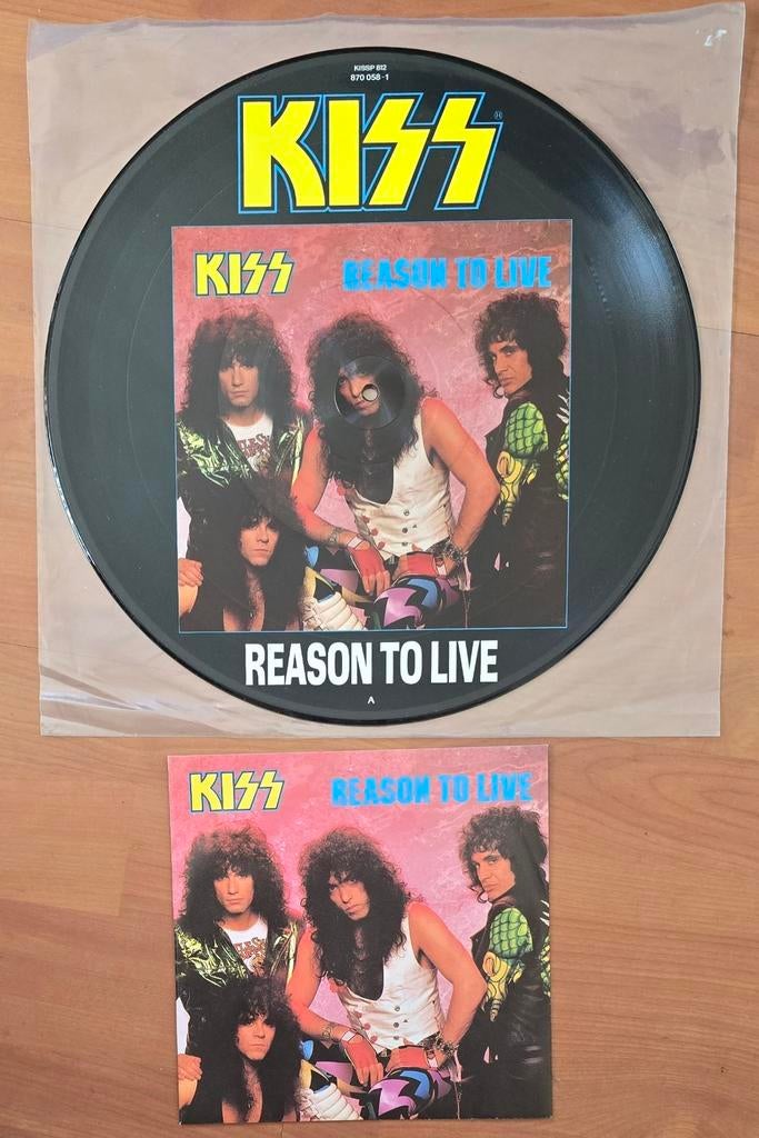 Kiss Reason to Live Picture Disc + Single, Cd's en Dvd's, Vinyl | Rock, Zo goed als nieuw, Overige formaten, Ophalen of Verzenden