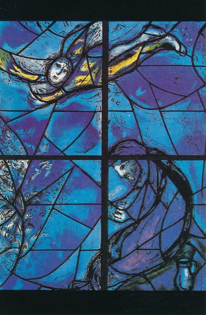 7 Mooie kunst devotieprentjes van Marc Chagalls, Ophalen of Verzenden, Zo goed als nieuw, Kaart of Prent, Christendom | Katholiek