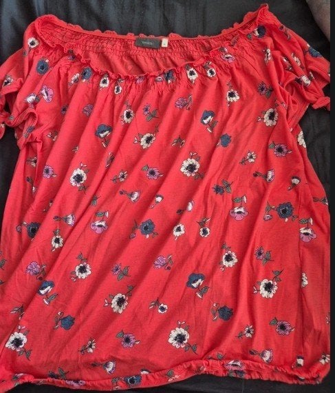 Rood shirt met bloemen maat 44 Yessica, Yessica, Maat 42/44 (L), Nieuw, Ophalen of Verzenden