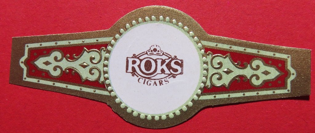 Sigarenbandje Reclamebandje ROKS Cigars, Verzenden, Gebruikt, Sigarenbandjes