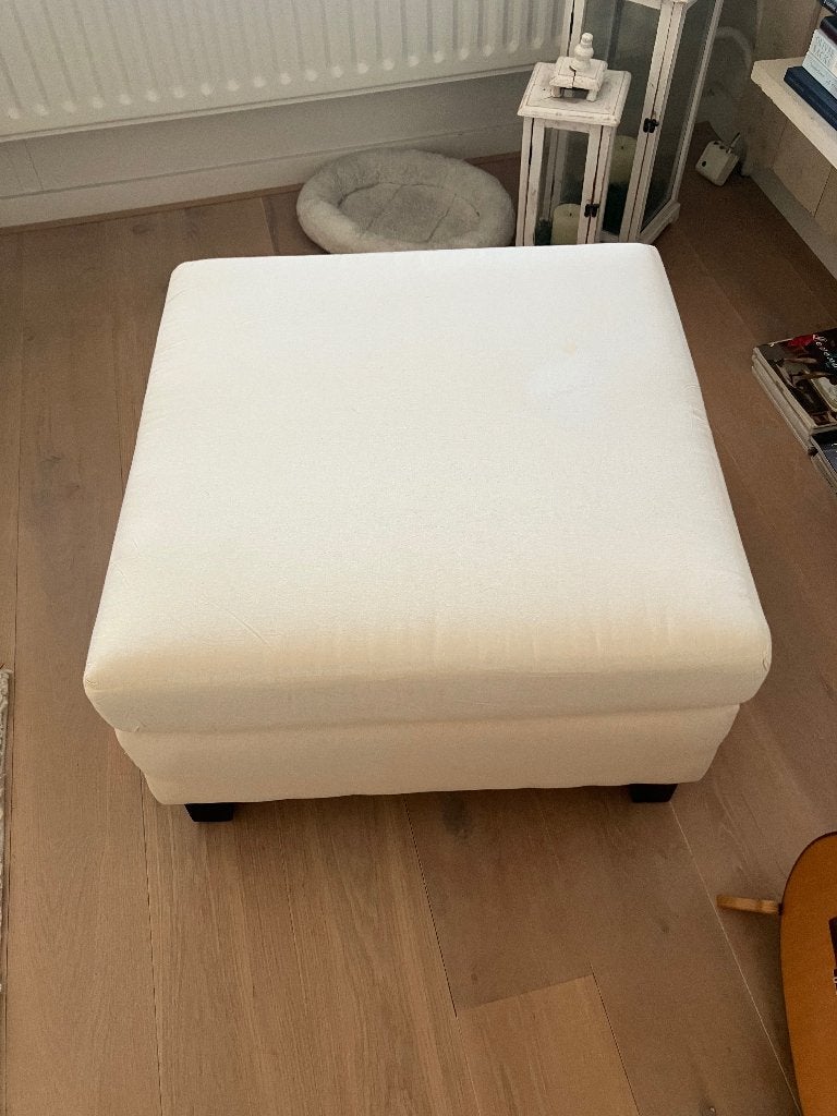 Riviera Maison hocker 70 x 70 cm, Ophalen, Gebruikt, Stof, 50 tot 75 cm