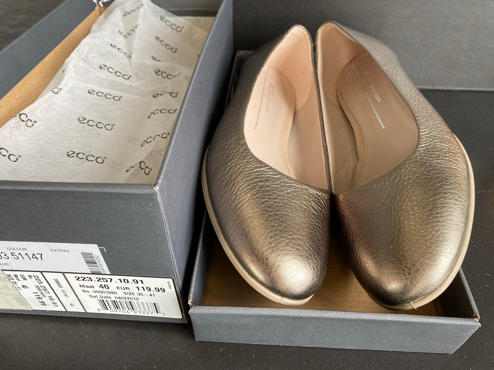 Nieuwe Ecco instappers schoenen maat 40 - Ongebruikt!, Ophalen of Verzenden, Nieuw, Overige kleuren, Instappers