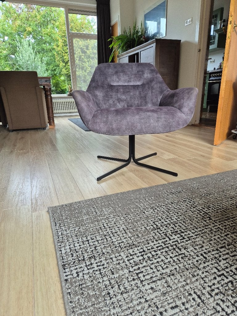 Fauteuil op draaipoot, Huis en Inrichting, Ophalen, Minder dan 75 cm, Zo goed als nieuw, 75 tot 100 cm