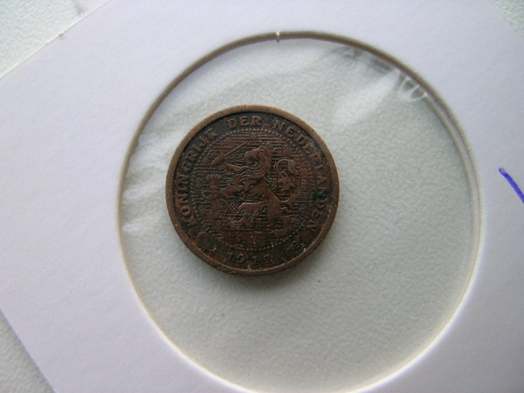 Halve Cent 1911, Ophalen of Verzenden, Koningin Wilhelmina, Overige waardes, Losse munt