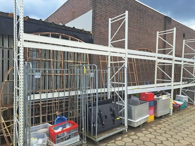 Metalen Magazijnstelling / Palletstelling Wit – Heavy Duty, Ophalen