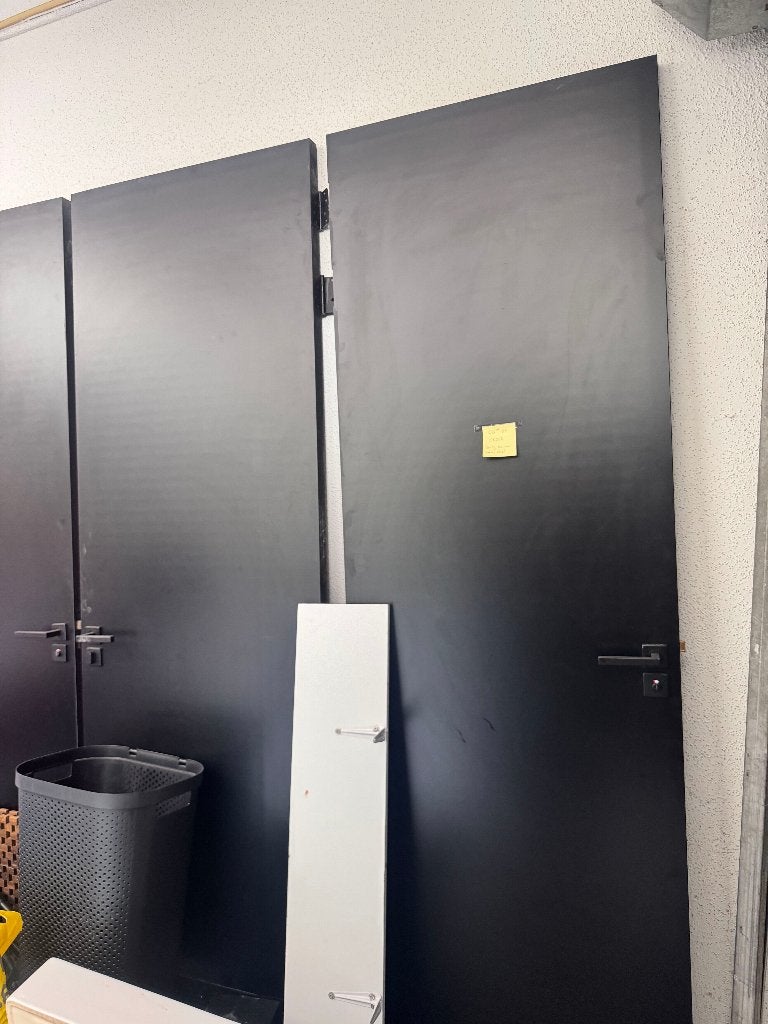 3 mat-zwarte Skantrae deuren (gratis), Doe-het-zelf en Verbouw, Ophalen, Gebruikt, Minder dan 80 cm, 215 cm of meer