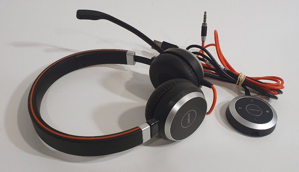 USB Headset - Jabra Evolve 40 MS Stereo (ENC-010), S, On-ear, Ophalen of Verzenden, Zo goed als nieuw