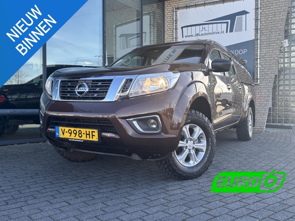 Nissan Navara 2.3 dCi Acenta DoubleCab Veth*5PERS*A/C*CRUISE, Auto's, Stof, Gebruikt, 4 cilinders, Bruin