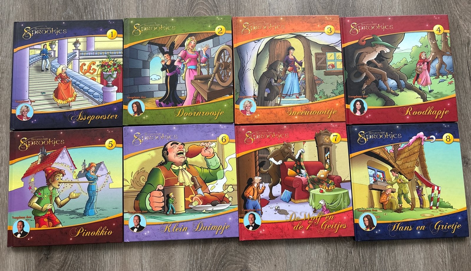Studio100 Sprookjes 8 delen incl. luister cd K3/Gert, Ophalen of Verzenden, Zo goed als nieuw
