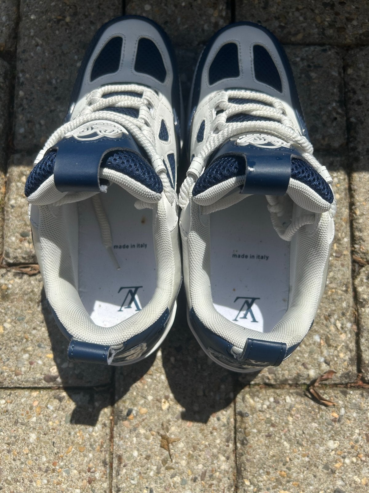 Louis Vuitton LV Trainer Sneakers Maat 42, Ophalen of Verzenden, Zo goed als nieuw, Blauw, Sneakers of Gympen