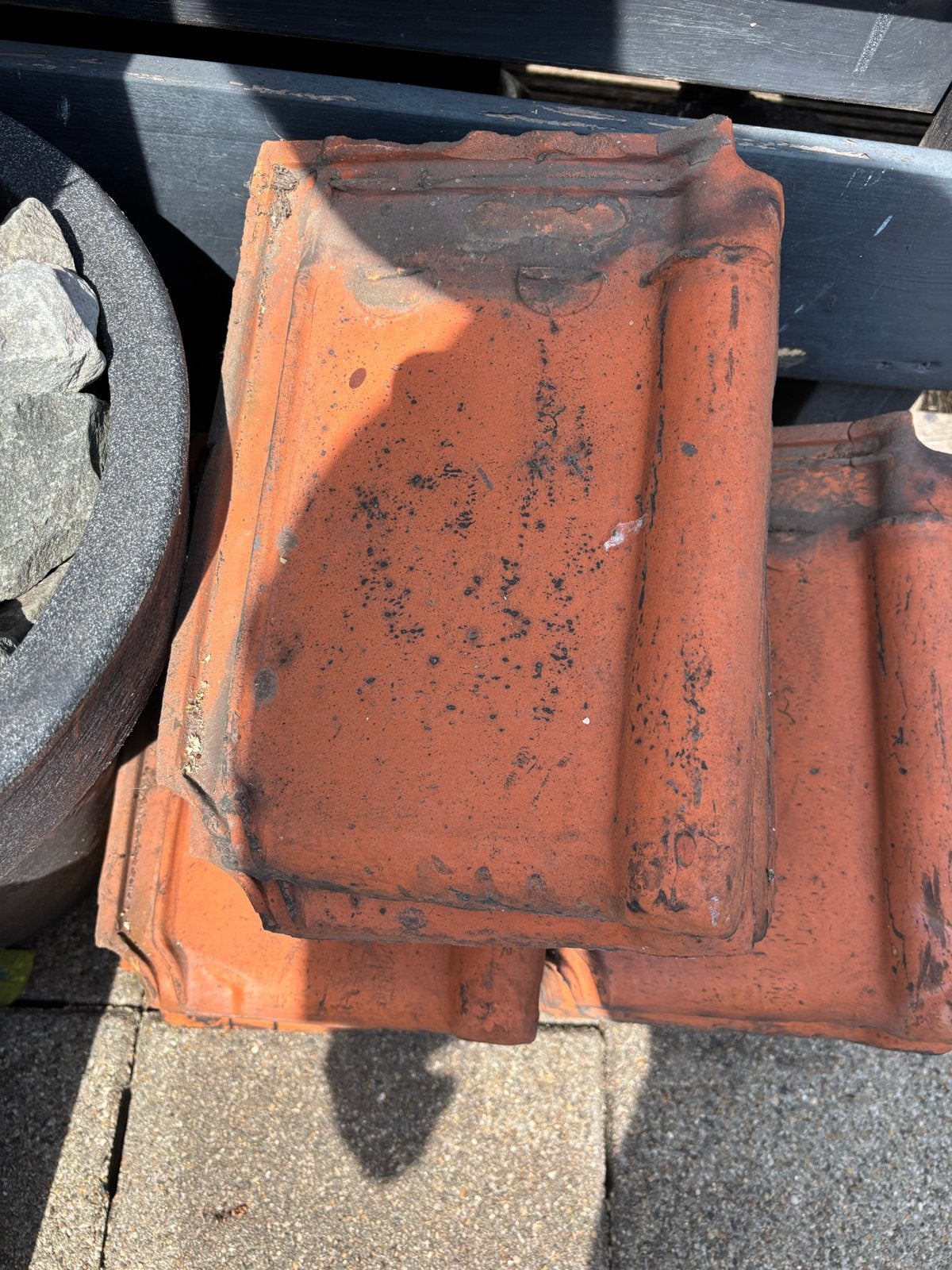 20 stuks gebruikte dakpannen van klei - Oranje/Rood, Doe-het-zelf en Verbouw, Dakpannen en Dakbedekking, Ophalen, Gebruikt, Steen of Klei