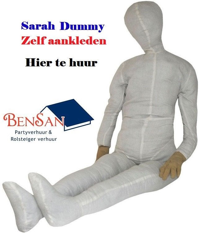 Sarah dummy pop huur feest jubileum bensan enter, Hobby en Vrije tijd, Feestartikelen | Verhuur, Ophalen of Verzenden, Zo goed als nieuw