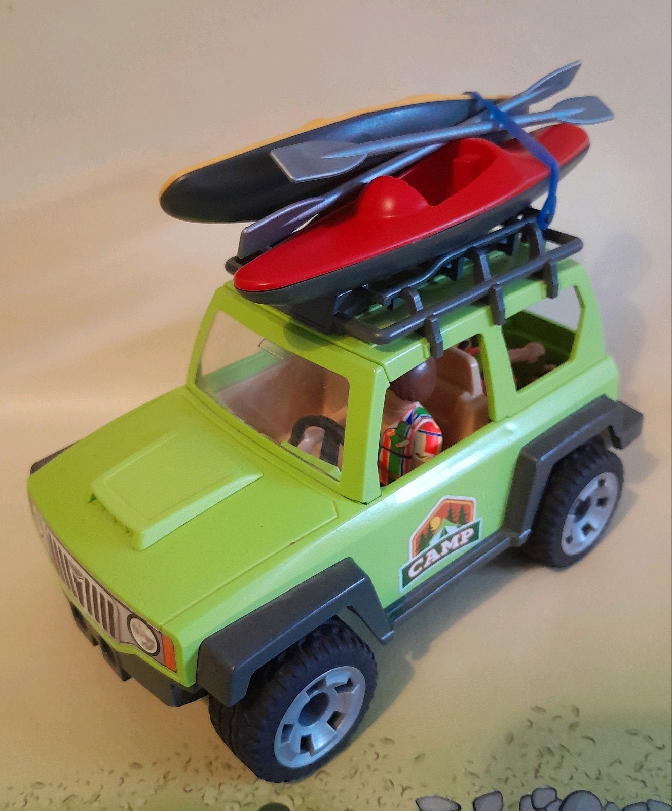 Playmobil familie met terreinwagen 4x4 en kano's kajak 6889, Complete set, Voertuig, Ophalen of Verzenden, Summer fun
